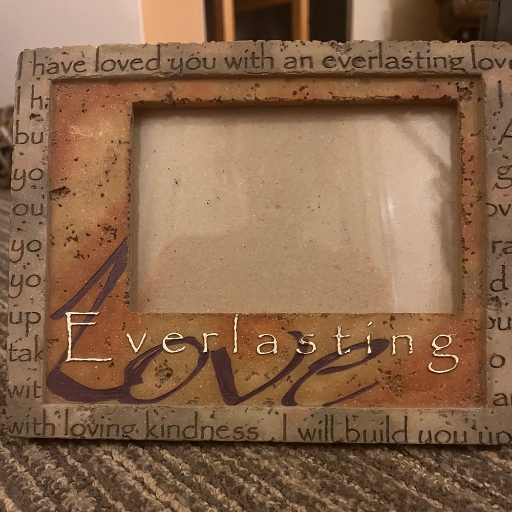 Demdaco Everlasting Love Frame - Tan and Purple